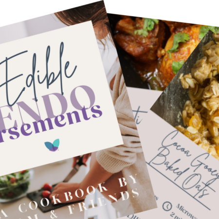 Image of Edible ENDOrsements book and recipes.